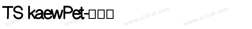 TS kaewPet字体转换